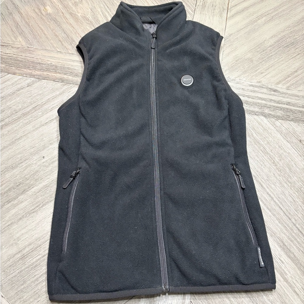 Venustas Black Women’s Fleece Heated Vest with Battery.